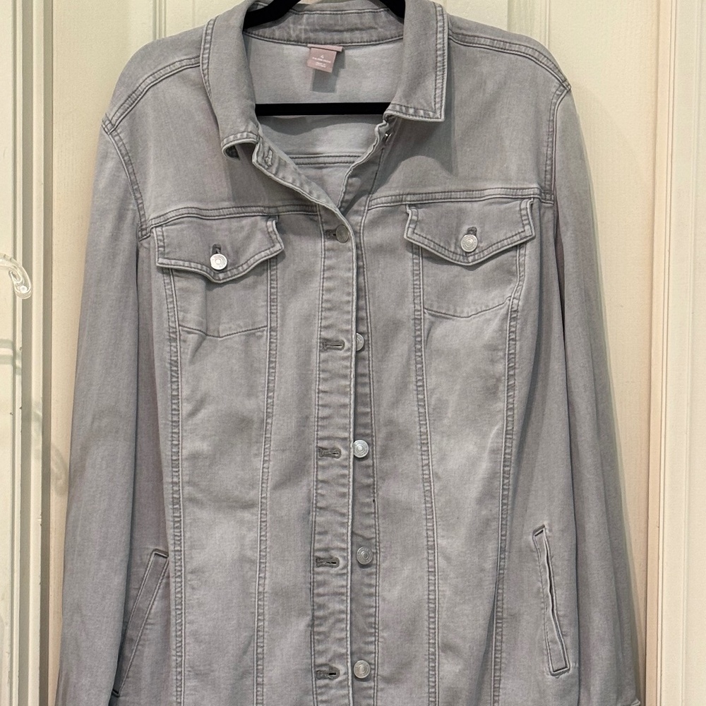 Grey Denim Jacket - image 1